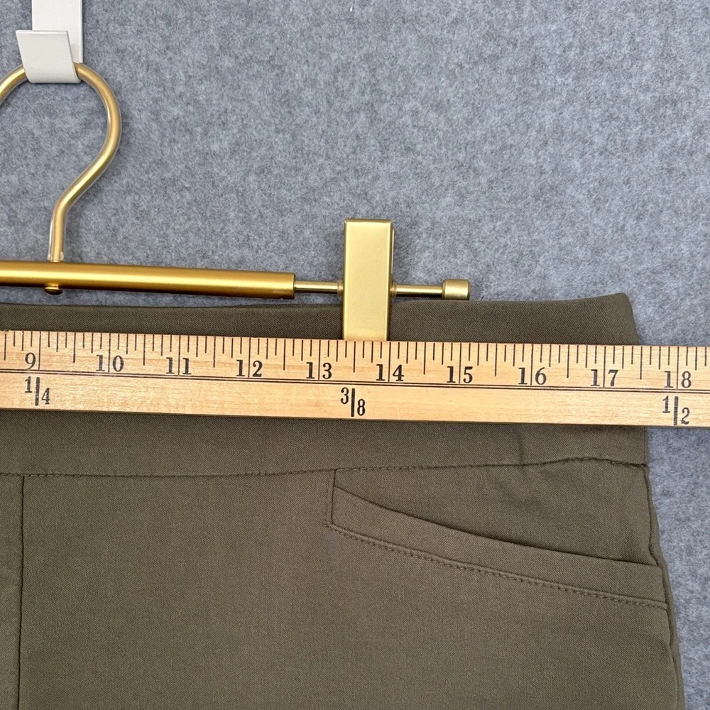 Allison Daley Capri Pull On Woman Pants w/ Pockets 14 Green - Picture 4 of 9